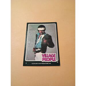 Vintage 1979 Village People Trading Card #7  Disco Era Vintage Music Collectible